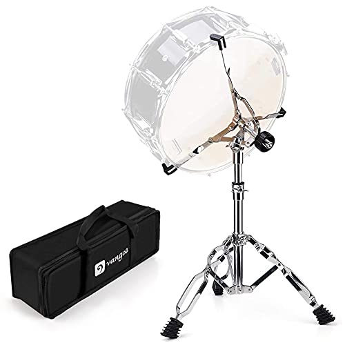 Vangoa Snare-Ständer, Snare Stand, Höhe Einstellbar 46-65cm, Doppelstrebig Stativ, Verstärkt Snare Drum Ständer mit Tragetasche