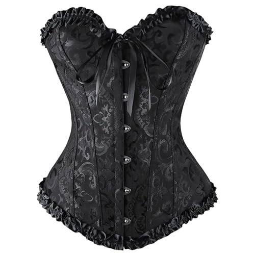 Korsett Damen Rot Weiß, Halloween Kostüm Corset Top Damen Black Swan Kostüm Schwarz Gothic Top Piratenkostüm Vampire Oberteil Korsett Rot Sexy Halloween Kostüme Für Frauen Halloween Kostüm Damen