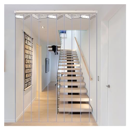 SYFXZZDS Streifenvorhang PVC Industriell Transparenter Streifenvorhang Aus Kunststoff PVC Lamellen für Lagerhaus, Torräume, Türöffnung, Saubere Räume(63x82.7in/160x210cm)