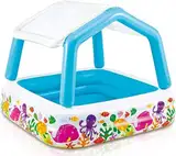 Intex 57470 Sonnenschirm Aquarium Pool, Bunt, 157x157x122 cm,