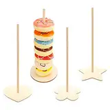 Donuts Halter Ständer Für Eine Party Display Donutständer Aus Holz Donut Ständer Party Dessert Display Kuchen Stand Hochzeit Dekoration Geburtstag Lieferungen Donut-Halter 4 Stücke