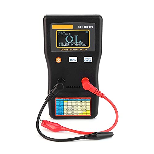 Digital Multimeter, ESR Kapazitätsmesser, ESR LCR Messgerät, MESR-100 V2 Automatische Bereichsreichung in Schaltung, Kondensator/Low Ohm Meter bis 0,01 bis 100R, Komponenten Tester