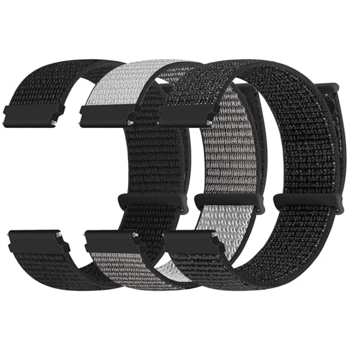 Yunshare 22mm Nylon Armband Kompatibel mit Samsung Galaxy Watch 3 45 mm/Galaxy Watch 46 mm/Gear S3 Frontier/Classic/Garmin Venu 3/Venu 2/Vivoactive 4/Fossil Gen 6 44 mm Sport Uhrenarmband Damen Herren