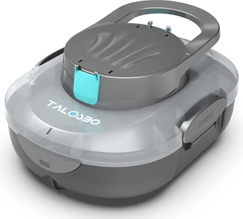 TALOSBO Pleco S1 Poolroboter mit 80 Min Automatisch Reinigungszeit, Poolsauger Akku mit Dual-Motoren, 2,5 Stunden Ladezeit, Kompakter und Leichter Poolreiniger für Oberirdische Pools