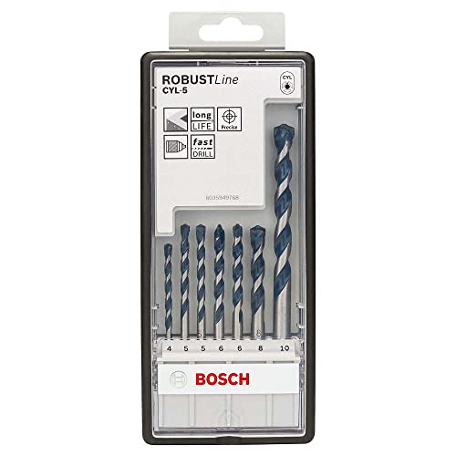 Bosch Professional 7 tlg. CYL-5 Betonbohrer Set (für Beton, Ø 4-10 mm, Robust Line, Zubehör Schlagbohrmaschine)