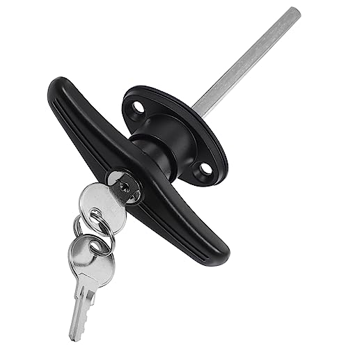 DOITOOL T-Griff-Wellen-Kit Langes Garagen-Hardware-Griffzubehör Mit Schlüssel Nicht Verriegelbarem Scheunen-Verriegelungstür-Baugruppen-Schlüsselschloss