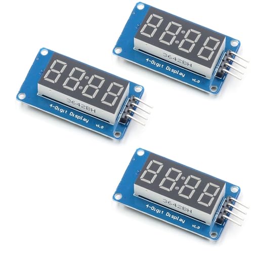 0.36-Zoll 4-Bit-digitales Röhrenanzeigemodul mit LED display TM1637 Treiberchip led anzeige programmierbar Röhrenuhr-Anzeige fürARDUINO display 7-Segment-rote Digitalröhre uno (3)