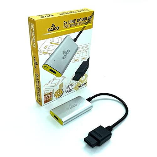 Kaico Analoger 2-Fach Gamecube HDMI Adapter für Nintendo N64 Super Nintendo, Super Famicom und Gamecube - 2-fache Zeilenverdopplung - Eine Einfache Plug & Play Lösung N64 HDMI Adapter