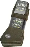 normani 10 Paar Army-Sportsocken Arbeitssocken Sportsocken Wandersocken aus strapazierfähiger Baumwolle für Herren Größe 43/46