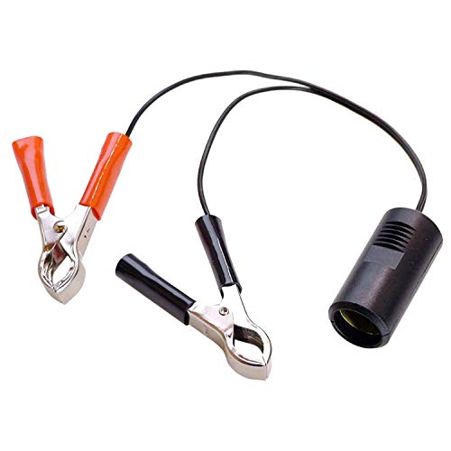 as - Schwabe Batterieadapter mit Zigarettenanzünderkupplung - 12V/24V - 1m isolierte Zuleitung - farbige Batterieklemmen - hochwertig & langlebig - PKW, Wohnwagen & Wohnmobil - IP20-42305