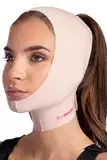LIPOELASTIC FM 03 Kompressionskleidung für postoperative Unterstützung, Kinn, Doppelkinn und Hals, geeignet für Männer und Frauen, Schwarz, Größe M