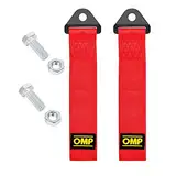 Exsbtay® 2 Stück Abschleppschlaufe Universal, Hochfestes Abschleppseil, Abschleppseil für Rennwagen, für Front und Heckstoßstange, Racing Universal-Abschleppseil (Rot)