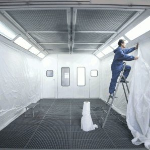 Kabinenfolie 260 cm x 200 m für Lackierkabine - Kabinenwand aus Polyethylen weiss - Farbhaftende Folie zum Schutz der Kabinenwände vor Farbnebel - Hochwertige Kabinenfolie für Lackierereien