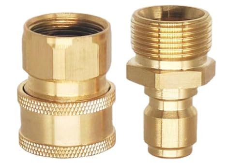 Zuverlässiger Kupfer-Schnellverbinder für Hochdruckreiniger, einfach zu bedienen, 22 mm Außengewinde, Schnelltrenn-Set mit Außengewinde-Schnellverbinder