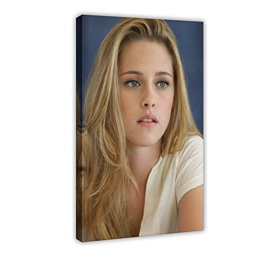 MJKO Schauspielerin Kristen Stewart 12 Leinwandposter Schlafzimmer Dekor Sport Landschaft Büro Zimmer Dekor Geschenkrahmen Stil 50 x 75 cm