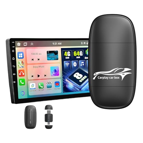 Wireless Android Auto & Carplay Wireless Adapter, Konvertieren Sie Wired Android Auto in Wireless, Superschnelle & Stabil,kabellose Steuerung Plug & Play Carplay für Autos ab 2017 & für iPhone iOS 10+
