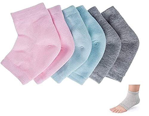 3 Paar Gel Fersen Socken,Feuchtigkeitsspendende Socken Weiche Lüften Gel Ferse Socken Offene Zehensocken für Trockene Harte Gerissene Haut Befeuchtende Tagesnachtpflege Haut