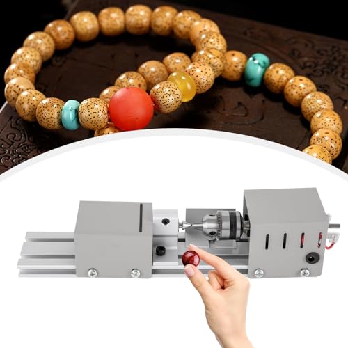 Drehmaschine 100 Watt Mini Perlen Maschine Miniatur Drehmaschine DIY Holzbearbeitung Buddha Perle Drehmaschine Schleifen und Polieren Perlen Holzbearbeitung 12-24VDC