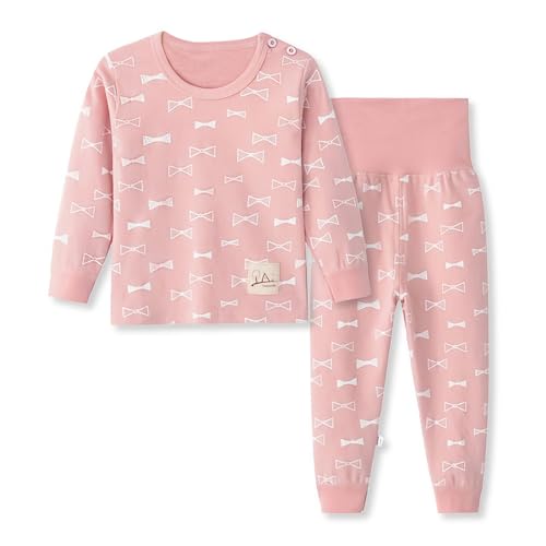 YANWANG 100% Baumwolle Baby Kinder Schlafanzüge Jungen Mädchen Pyjamas Set Langarm Nachtwäsche(Tag65/3-4 Jahre,Muster 8)