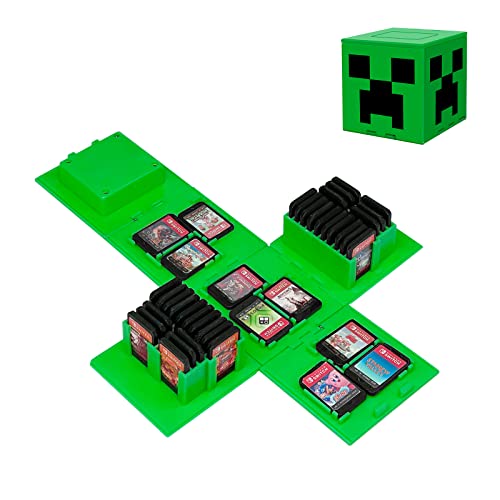 Games Card Storage Case für Switch,Passend für bis zu 41 Switch Spiele Aufbewahrungssystem Spielkarten Organizer Reisebox Hartschalen,Grosse Kapazität (M Green)
