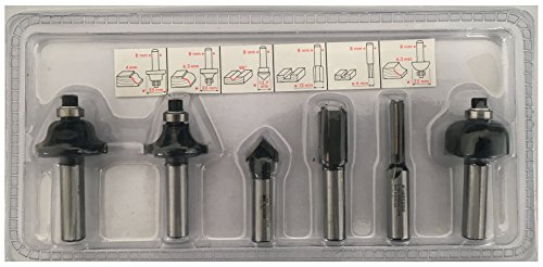 Fräser Set (6 teilig) passend für Makita RP0900 Holzbearbeitung, fräsen, bohren, anfasen