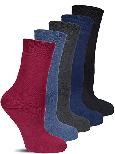 Frostfighter Damen Thermosocken ohne Gummi (6x Paar) Wintersocken Baumwolle Ski Vollfrottee Innenfutter (as3, numeric, numeric_39, numeric_42, regular, regular, Bunt 3, 39-42)