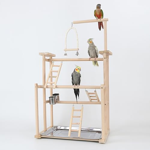 xixibuy Vogelspielzeug, Papageienspielzeug, Wellensittich Spielzeug, Wellensittich käfig, Wellensittich Spielplatz, Nymphensittich Spielzeug, Wellensittich schaukel -44 * 31 * 79CM