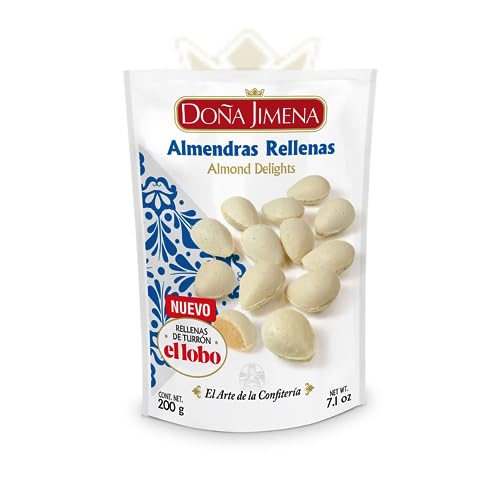 DOÑA JIMENA – Mandeln mit Turrón-Füllung, höchste Qualität, typische Weihnachtssüßigkeit, handwerklich hergestelltes Rezept, 200 g