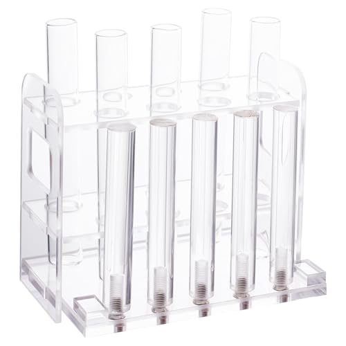 PH PandaHall Reagenzglashalter Reagenzglasgestell Transparenter Reagenzglas Organizer Aus Acryl 8 Schlitz Und 5 Trockenstangen Für Zentrifugenröhrchen Zum Testen In Aquarien