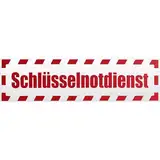 Kiwistar Schlüsselnotdienst gestreift Magnetschild Schild magnetisch - 60cm Rot - reflektierend - Magnetfolie für Auto PKW Kfz