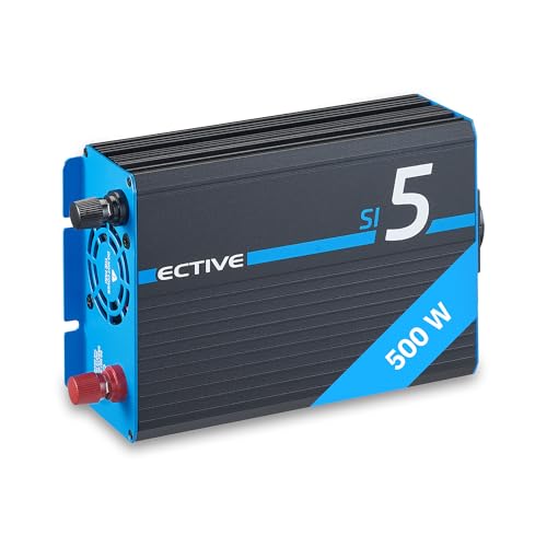 ECTIVE - Wechselrichter 12V auf 230V SI5-500W Reine Sinuswelle - Offgrid-Spannungswandler DC/AC Strom mit USB, Überlast- & Überhitzungsschutz - Inverter Stromwandler für Haushaltsgeräte & Camping