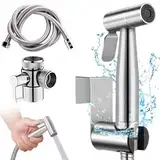 LURNODY Bidet Handbrause für Toilette,Bidet Edelstahl Handbrause Set,Handheld Bidet Sprayer for Toilet,Zum Waschen Von Bad,Küche und Balkon