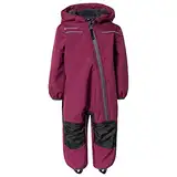 Outburst - Baby Kinder Mädchen Softshell-Overall Schneeanzug gefüttert wasserdicht 10.000 mm Wassersäule atmungsaktiv winddicht, berry mel. - 1414403167 - Größe 122