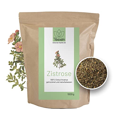 Teesein® Zistrosentee I 1000 gr I Cistus Tee 100% naturbelassen unbehandelt & direkt vom Landwirt I Cystustee aus Zistrosenkraut