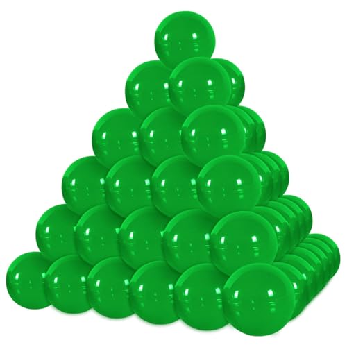 yuejuhe 50 Stück Lotterie Kugeln Bälle zum Öffnen, 3 cm Plastikkugeln zum Befüllen, Tombola-Bälle für Partygeschenke Gewinnspiel Festliche Bingo (Grün)