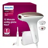 Philips Lumea IPL Haarentfernungsgerät 7000 Series – Haarentfernungsgerät mit Satin Compact Korrekturtrimmer, 2 Aufsätze für Körper und Gesicht (Modell BRI921/00)