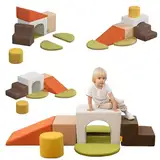 BanaSuper Schaumstoff-Kletterblöcke für Kinder Baby Soft Climber Spielset Indoor-Hindernisparcours aus Schaumstoff für Kleinkinder Kinder Montessori Spielzeug Grobmotorik-Entwicklungsspielzeug(Bunt)