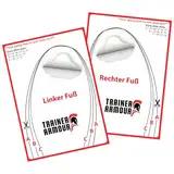 Zehenloch Schutz (BIG TOE HOLE PREVENTER) Selbstklebende Flicken/Patches zum Reparieren und Vorbeugen von Löchern am großen Zeh. Für Sneaker und Schuhe mit Mesh. TRAINER ARMOUR. [Weiß, 2 Stk. (L+R)]