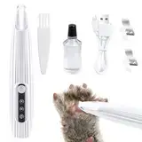 Mucek Leise Hundeschermaschine, Pfotentrimmer für Hunde mit LED-Licht, Hundepfoten Trimmer Wiederaufladbarer, Pfoten Rasierer für Hunde und Katze Dickes, Lockiges und Langes Tierhaare