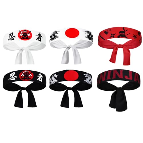 Ninjas Stirnband,Ninja Party Stirnband,Ninja Party Zubehör,Ninjas Party Favors,Ninja Kopfband,Ninja Gastgeschenke für Karate,Stirnband Kinder Ninja Geburtstag,Ninja Kids Stirnband Atmungsaktiv