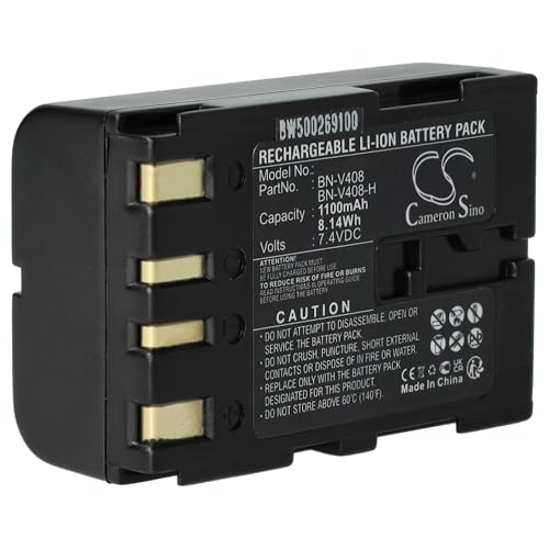 vhbw Akku Ersatz für JVC BN-V416, BN-V416U, BN-V428, BN-V428U, BN-V408, BN-V408U für Videokamera Camcorder (900 mAh, 7,2 V, Li-Ion)