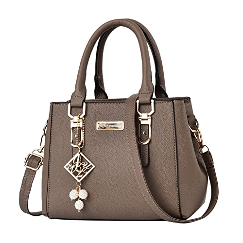 Lässige Umhängetasche mit großer Kapazität Handtasche Mode Damentasche Designer Taschen Damen Klein (Khaki, One Size)