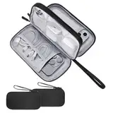 2 Stück Kabeltasche Organizer, Tragbare Kabel Organizer Tasche Wasserdicht Kabeltasche Klein Reise Elektronik Zubehör Tasche für Ladekabel Powerbank Usb Sd-Karte Ladekabel Elektronische Accessoires