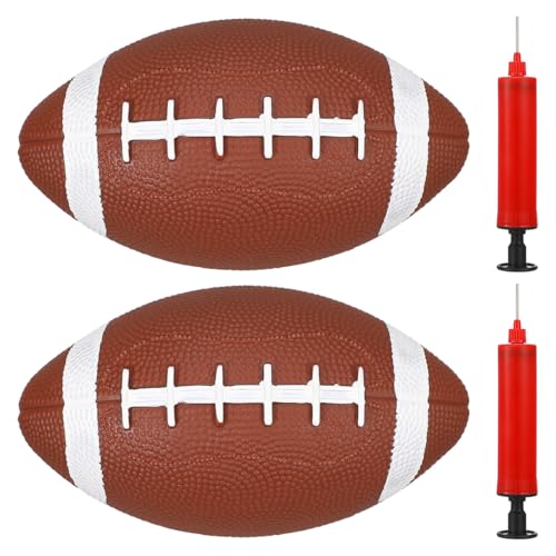 HEMOTON 2 Stücke Rugby Ball, 6.7" Training Fußball Ball für Schule Indoor Outdoor, Geeignet für Kinder im Alter von 2–5 Jahren