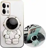 Miagon Süß Stern Astronaut Ständer Hülle für Xiaomi Redmi Note 13 5G,Cute Mädchen Dünn Galvanisierte Schutzhülle Weiches Case Bumper mit Astronaut Halter Kickständer