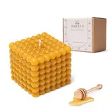 Bienenhonigkerze, natürliche Blase, 400 g, 56 Stunden, perfekte dekorative Kerzen, Duftkerzen aus reinem Bienenwachs, Set zum Verschenken, natürlicher Honigduft, ohne Paraffin, originelles Geschenk