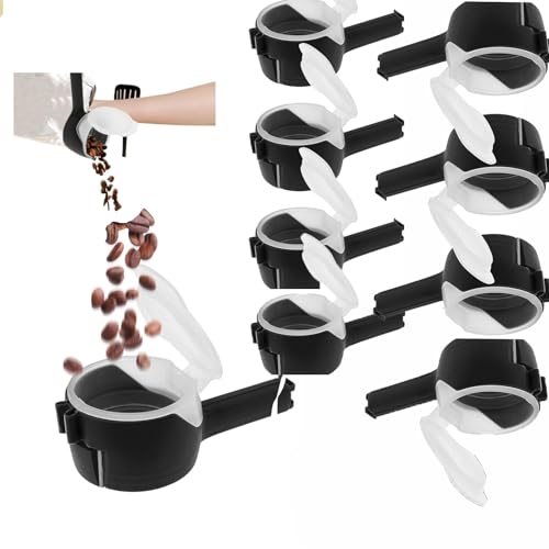8 Stück Verschlussclips mit Ausschütter, Verschlussclips für Beutel, Tütenclips, Snackspender, Küchenclip, Beutelclips, Verschlussklammern für Lebensmittel, Snacks und Nüsse