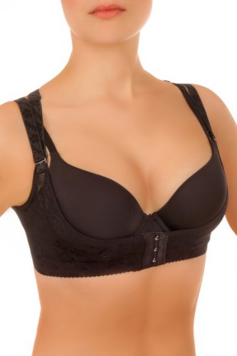 Edelnice Trachtenmode Sexy Dirndl Push-Up BH Büstenhebe schwarz Gr. L