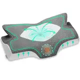 Elviros Orthopädisches Kopfkissen aus Memory Foam, Seitenschläferkissen Nackenstützkissen, Kopfkissen Nackenschmerzen, Ergonomisches Schlafkissen für Nacken-und Schulterschmerzen, 53.8 x 11/9 x 33 cm