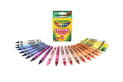 CRAYOLA – Wachsmalstifte, 24 Stück, für Schule und Kreative Aktivitäten, Verschiedenen Farbtönen, 0024